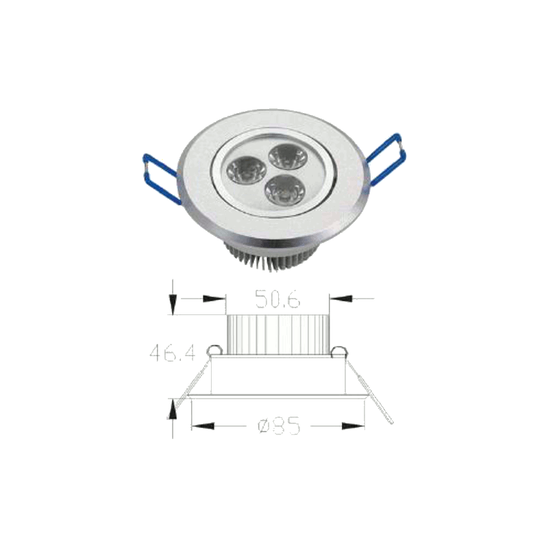 LAMPADA LED DA INCASSO ﾝ 108,5 mm - 5W SC