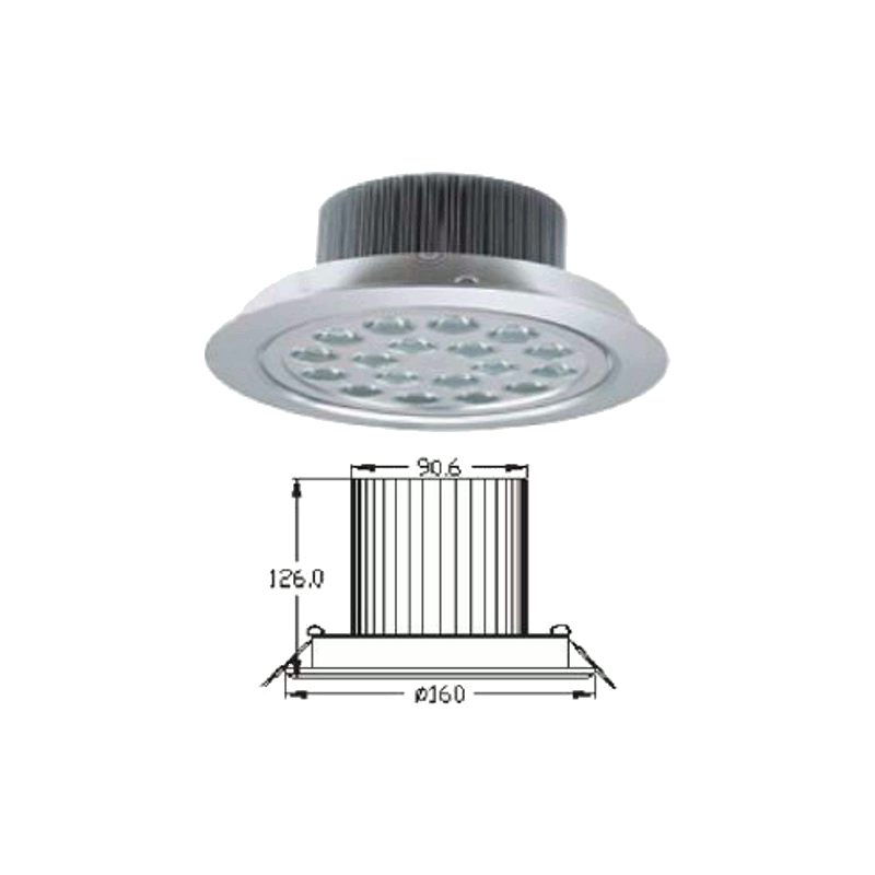 LAMPADA LED DA INCASSO ﾝ 160 mm - 18W