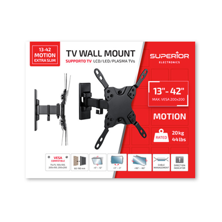 13-42 Motion Extra Slim - TV Wall Mount