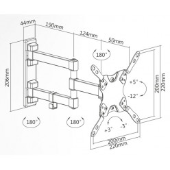 13-42 Motion Extra Slim - TV Wall Mount