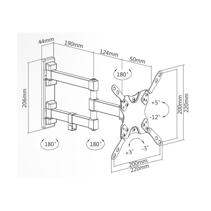 13-42 Motion Extra Slim - TV Wall Mount