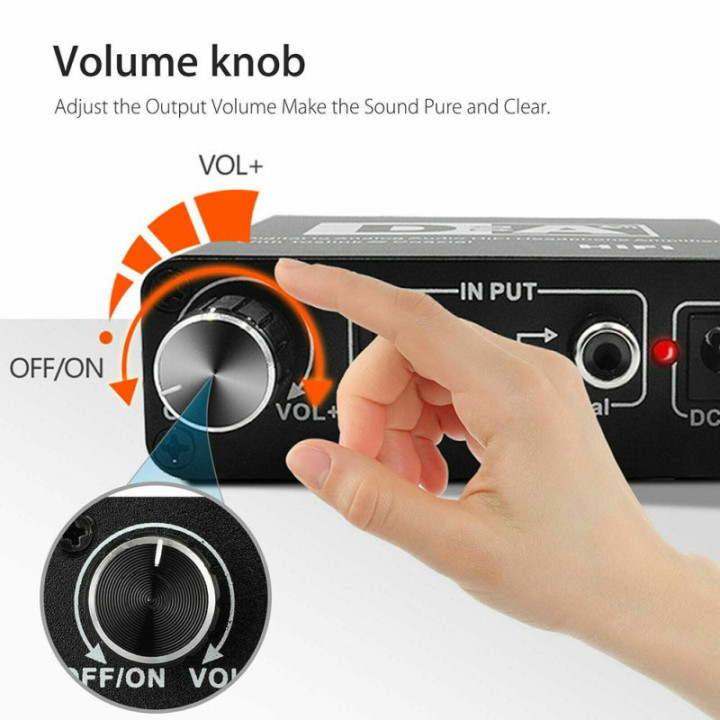 Convertitore Tos-Link a RCA amplificato