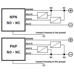 CS15 - NPN no+nc Capacitivo  30 cavo 2 mt.