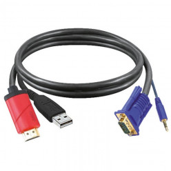 Cavo HDMI - VGA + Jack 3.5 - M-M - 2m