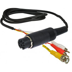 Cavo Video Audio Din 6 - BNC + 2xRCA - F-M - 30cm