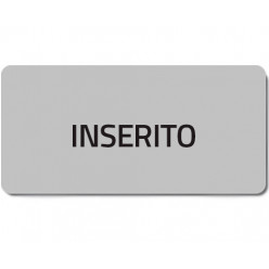 Targhetta 13x27 - Argento - Inserito