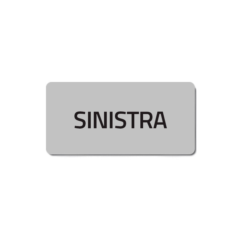 Targhetta 13x27 - Argento - Sinistra