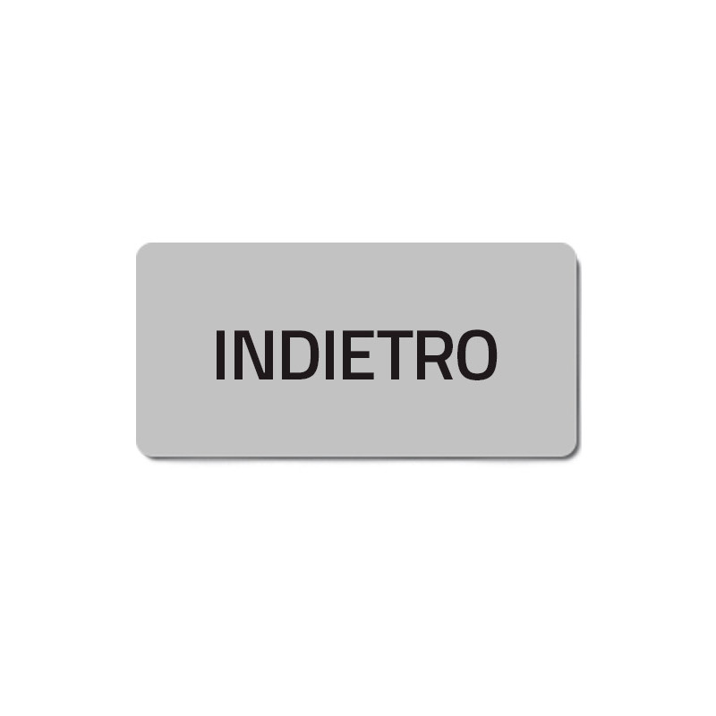 Targhetta 13x27 - Argento - Indietro