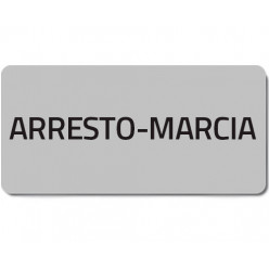 Targhetta 13x27 - Argento - Arresto - Marcia