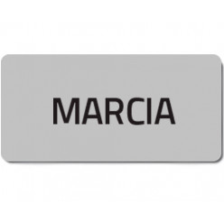 Targhetta 13x27 - Argento - Marcia
