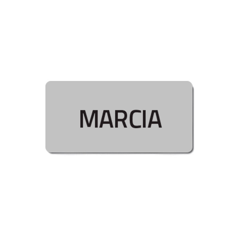 Targhetta 13x27 - Argento - Marcia