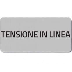 Targhetta 13x27 - Argento - Tensione in Linea
