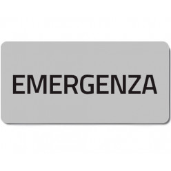 Targhetta 13x27 - Argento - Emergenza