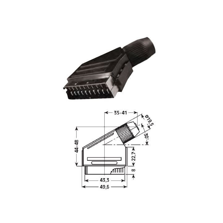 Spina SCART 21 poli