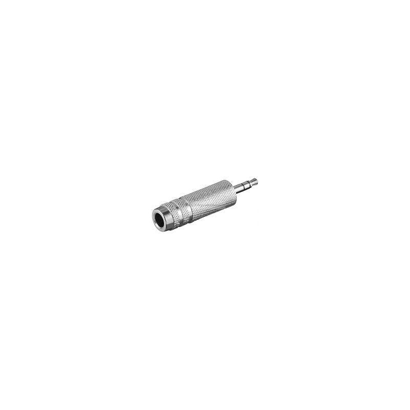 ADATTATORE JACK 3,5-S-M a JACK 6,3-S-F METALLO