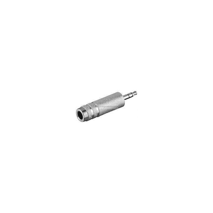 ADATTATORE JACK 3,5-S-M a JACK 6,3-S-F METALLO