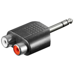 ADATTATORE JACK 6,3-S-M a 2x RCA-F