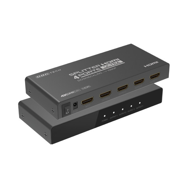 SPLITTER HDMI 4K@60HZ HDR 4 USCITE CON DOWNSCALING