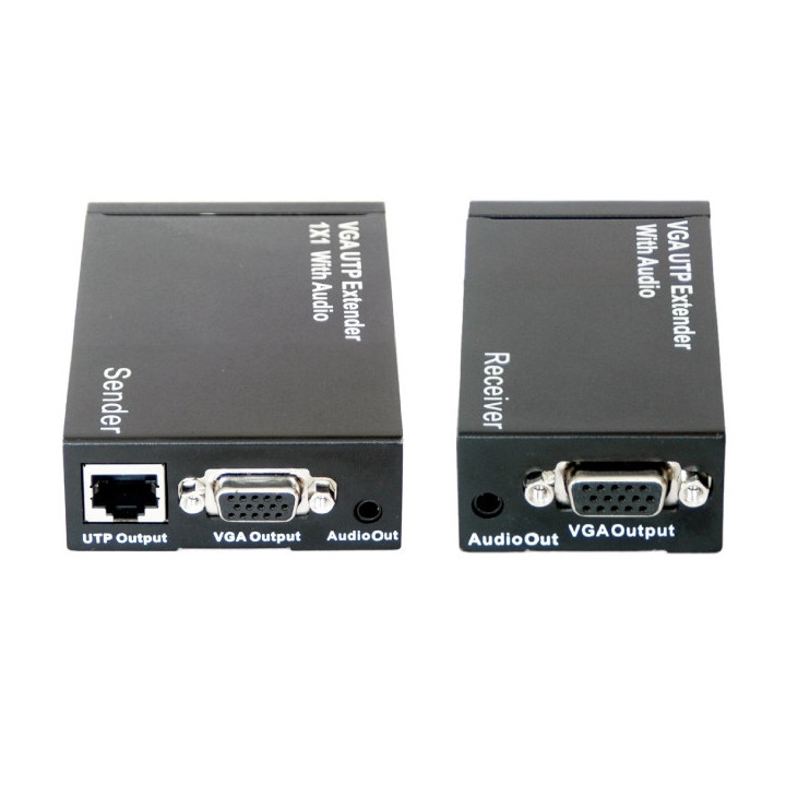EXTENDER VGA SU CAVO ETHERNET FINO A 300MT CON AUDIO