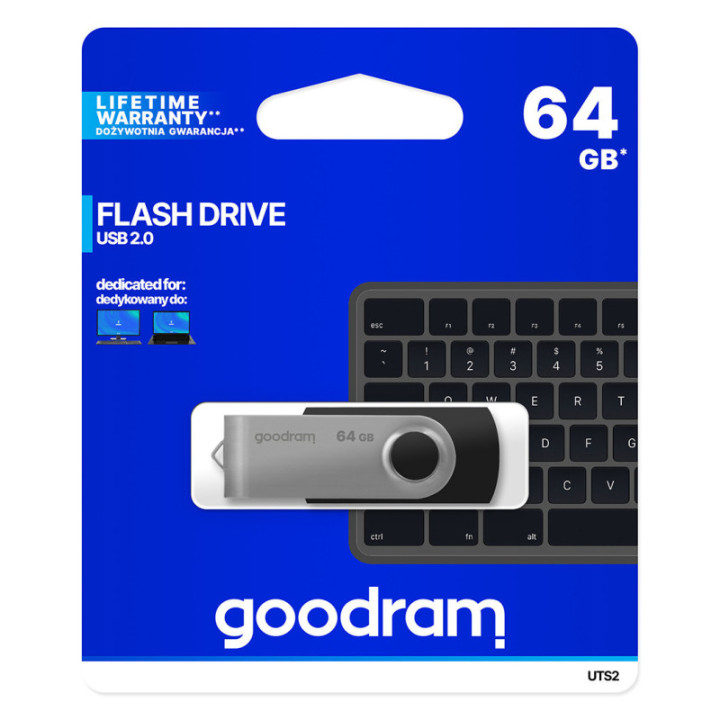 Pendrive USB Goodram Twister 64GB nera USB 2.0