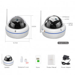 Telecamera Dome esterna 1080p - Wireless H.264 - Auto Tracking - APP iCSee