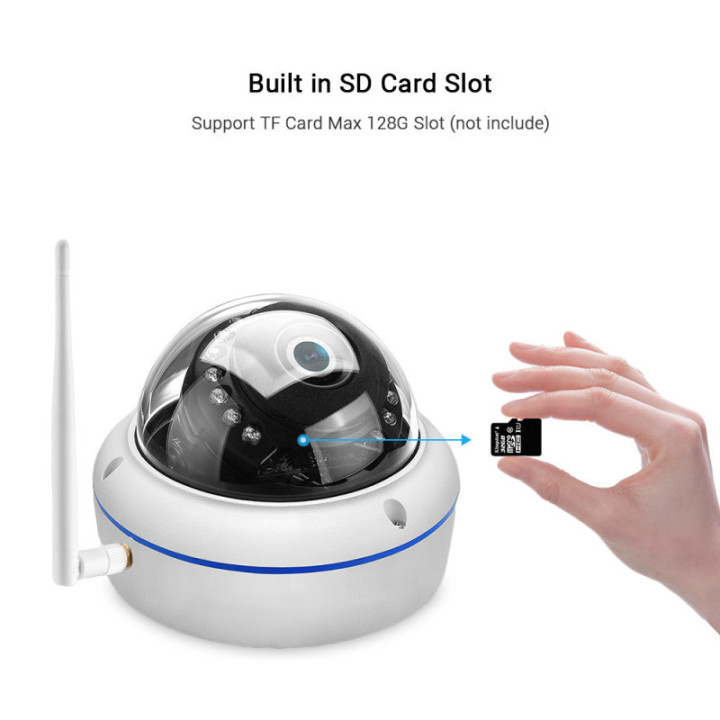 Telecamera Dome esterna 1080p - Wireless H.264 - Auto Tracking - APP iCSee