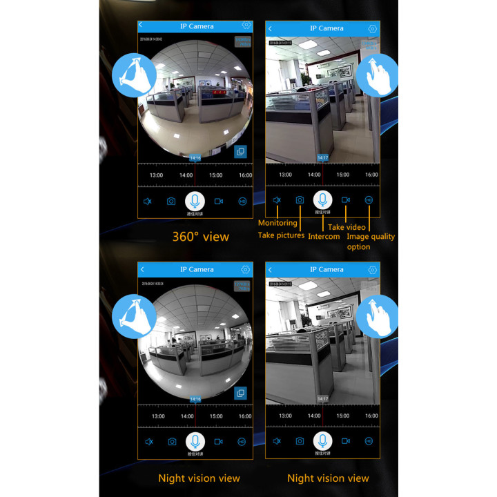 Telecamera 360° esterna 2MP - Wireless H.265 - Auto Tracking - APP iCSee