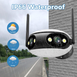 Telecamera 180° esterna 6MP - Wireless H.265 - Auto Tracking - APP iCSee