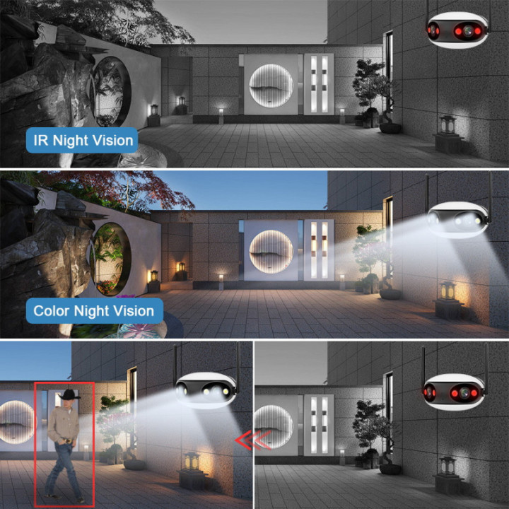 Telecamera 180° esterna 6MP - Wireless H.265 - Auto Tracking - APP iCSee