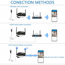 Telecamera 180° esterna 6MP - Wireless H.265 - Auto Tracking - APP iCSee