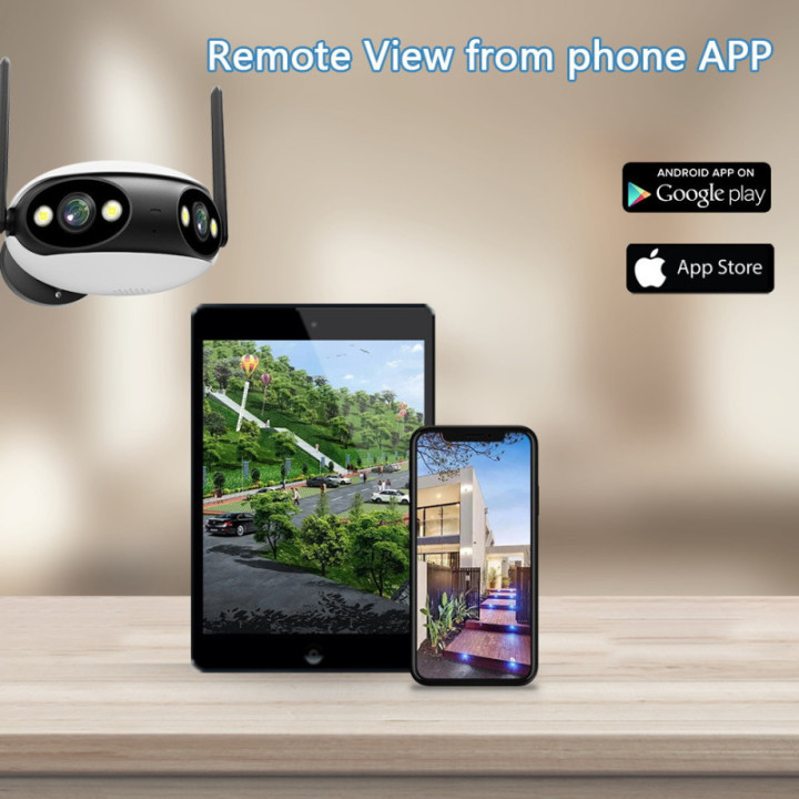 Telecamera 180° esterna 6MP - Wireless H.265 - Auto Tracking - APP iCSee