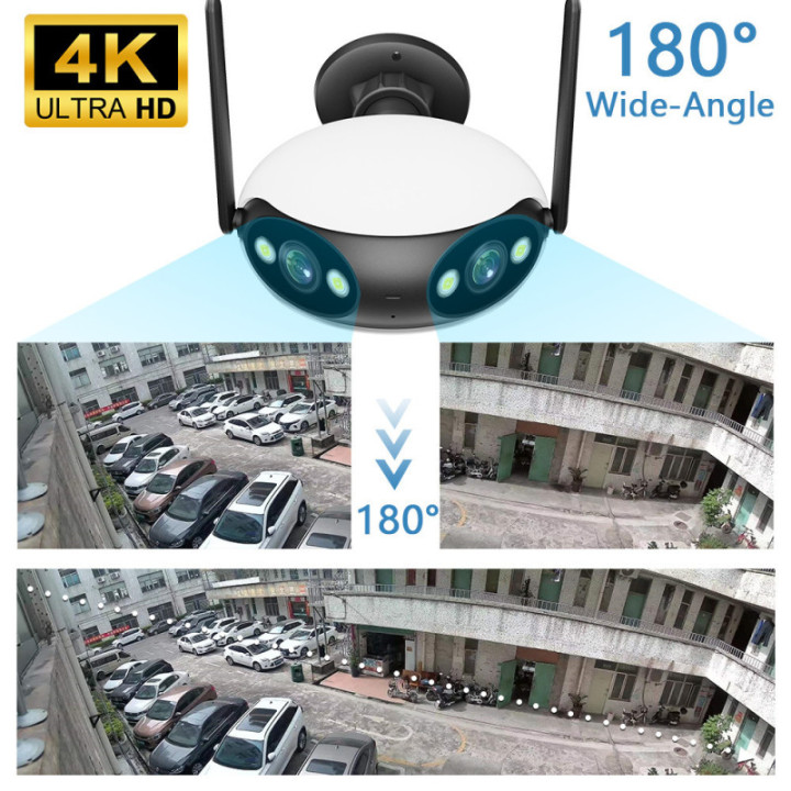 Telecamera 180° esterna 6MP - Wireless H.265 - Auto Tracking - APP iCSee