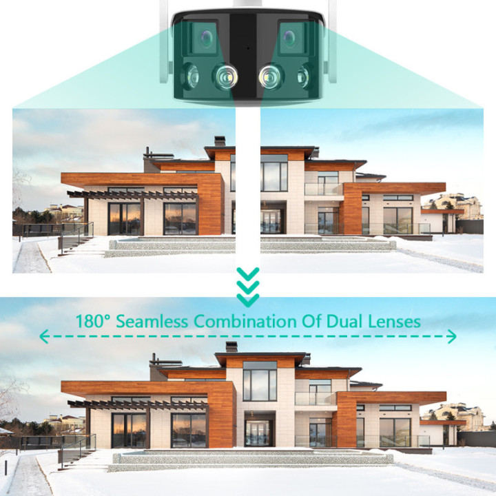 Telecamera 360° esterna 2MP - Wireless H.265 - Auto Tracking - APP iCSee