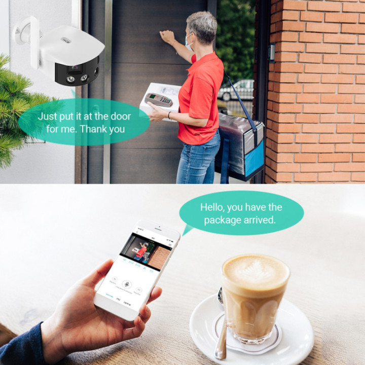 Telecamera 360° esterna 2MP - Wireless H.265 - Auto Tracking - APP iCSee