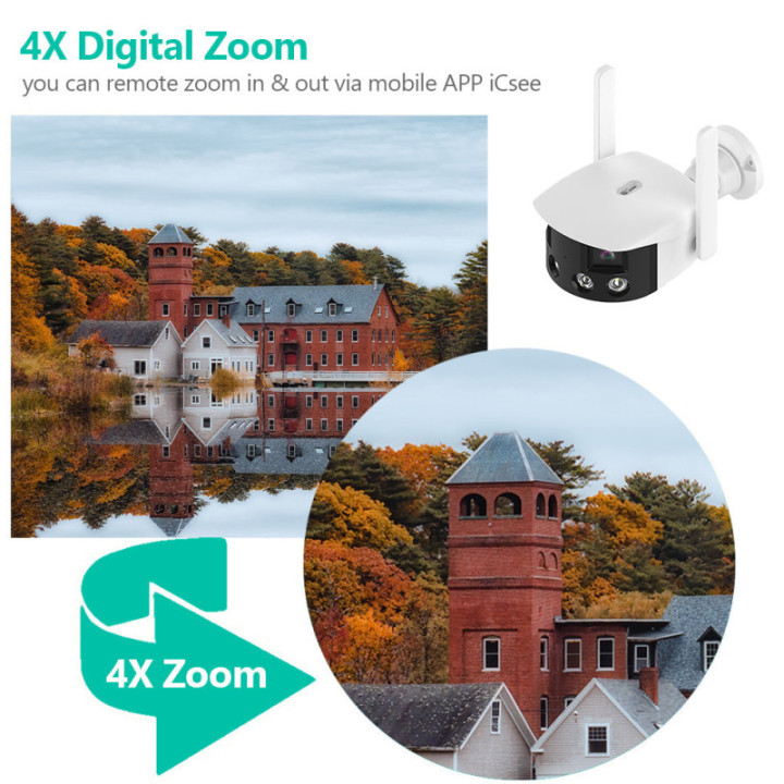 Telecamera 360° esterna 2MP - Wireless H.265 - Auto Tracking - APP iCSee