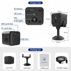 IPcamera MINI interna 2MP DADO - WIFI - Wireless H.265 - APP Star Eye