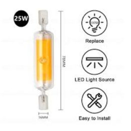 LAMPADA LED 25W R7S 220Vac 3000k 78mm