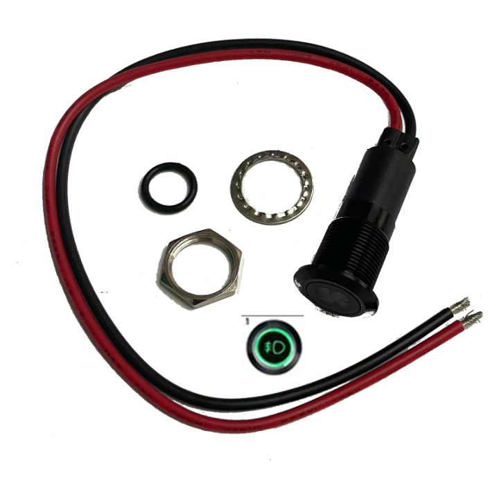 Segnalatore Led 12mm ROSSO 12-24V
