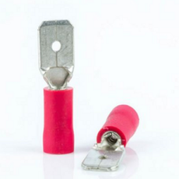 Capicorda Faston 6,3mm M. Rosso
