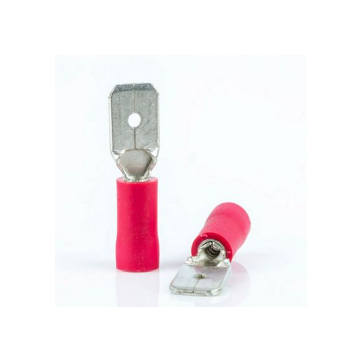 Capicorda Faston 6,3mm M. Rosso