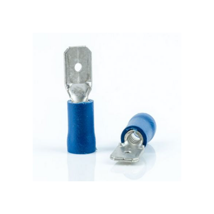 Capicorda Faston 6,3mm M. Blu