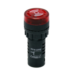 BUZZER - SPIA ø16mm 220V ROSSO