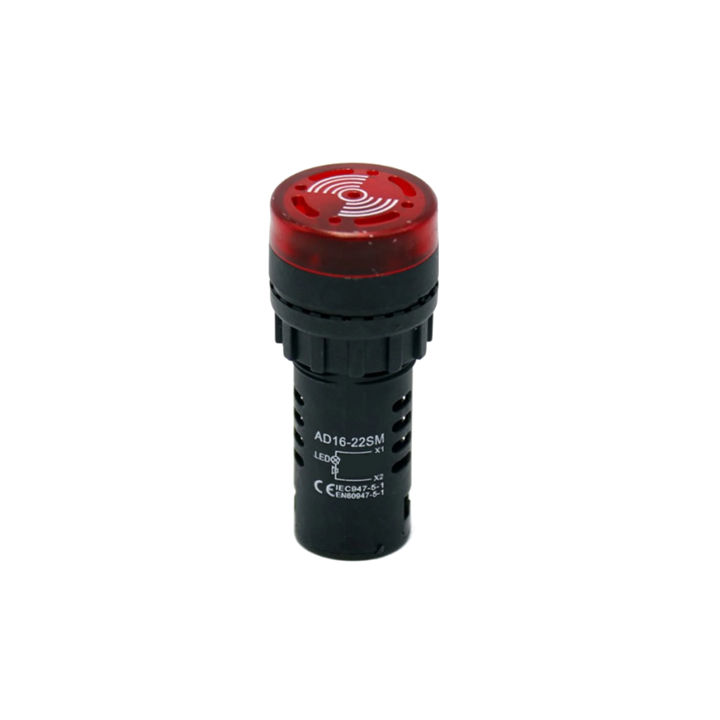 BUZZER - SPIA ø16mm 220V ROSSO