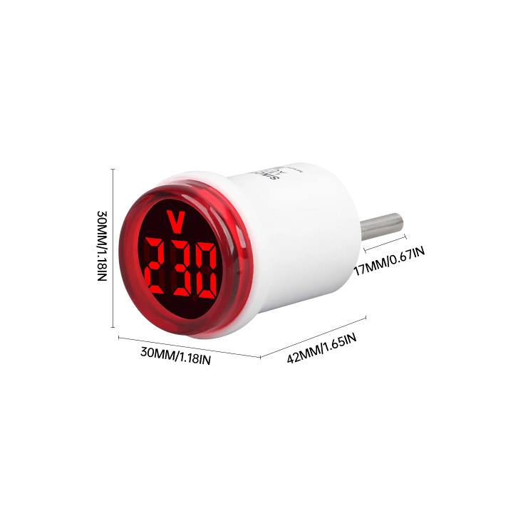 VOLTMETRO VAC DA PRESA 230V BIANCO