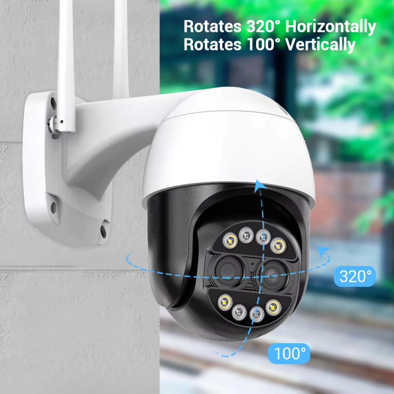 WIFI IP Camera 8MP - DOPPIA LENTE - Auto Tracking - APP iCSee