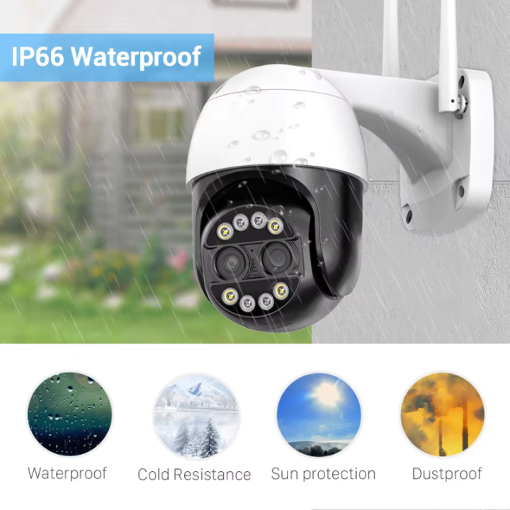 WIFI IP Camera 8MP - DOPPIA LENTE - Auto Tracking - APP iCSee