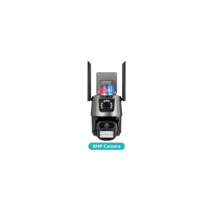 IPcam 2x4MP - Auto Tracking - Lampeggiante e sirena - APP iCSee
