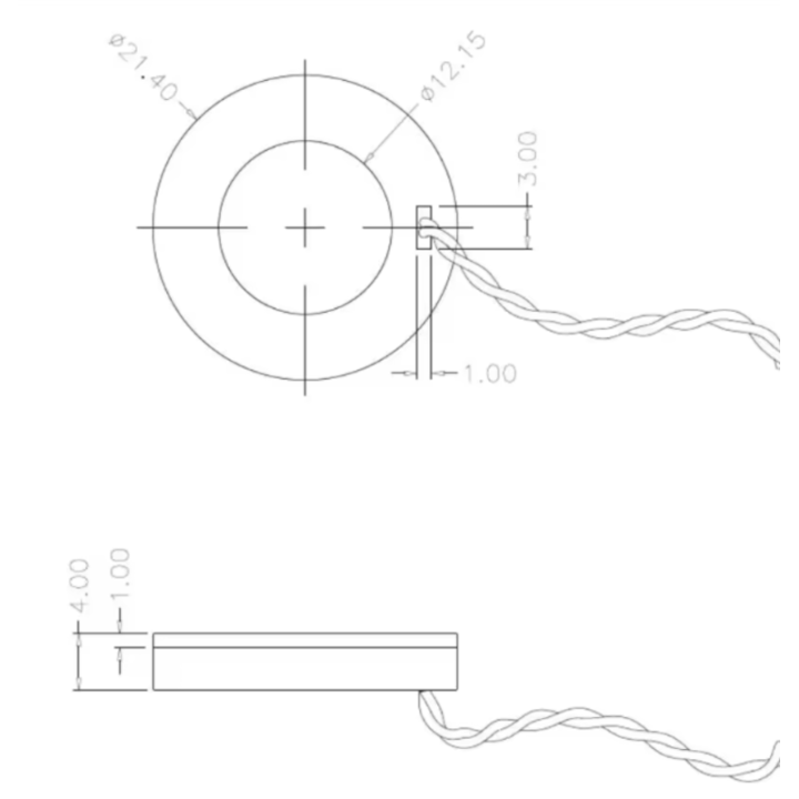 Spia Led tonda forata 5-12Vdc VERDE