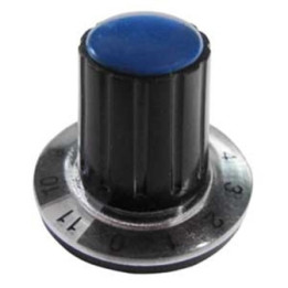 Manopola Nera 26x21 tappo Blu