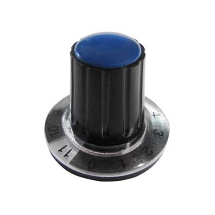 Manopola Nera 26x21 tappo Blu